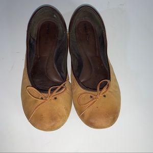 Timberland Women's Ortholite Tan Leather Flats